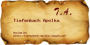 Tiefenbach Apolka névjegykártya